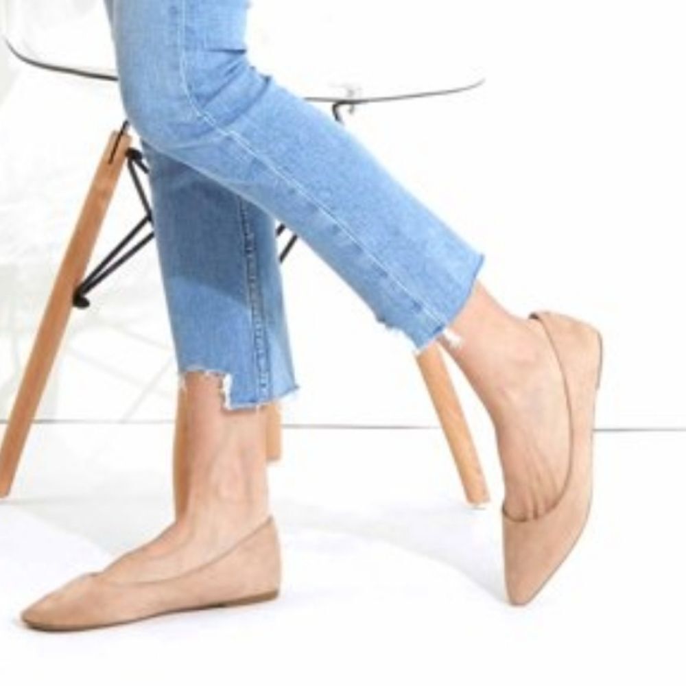 SYEVEN ELLA POINTED TOE SUEDE WOMEN"S FLATS